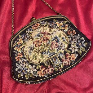 Vintage 1930s Austrian Petit Point Evening Bag